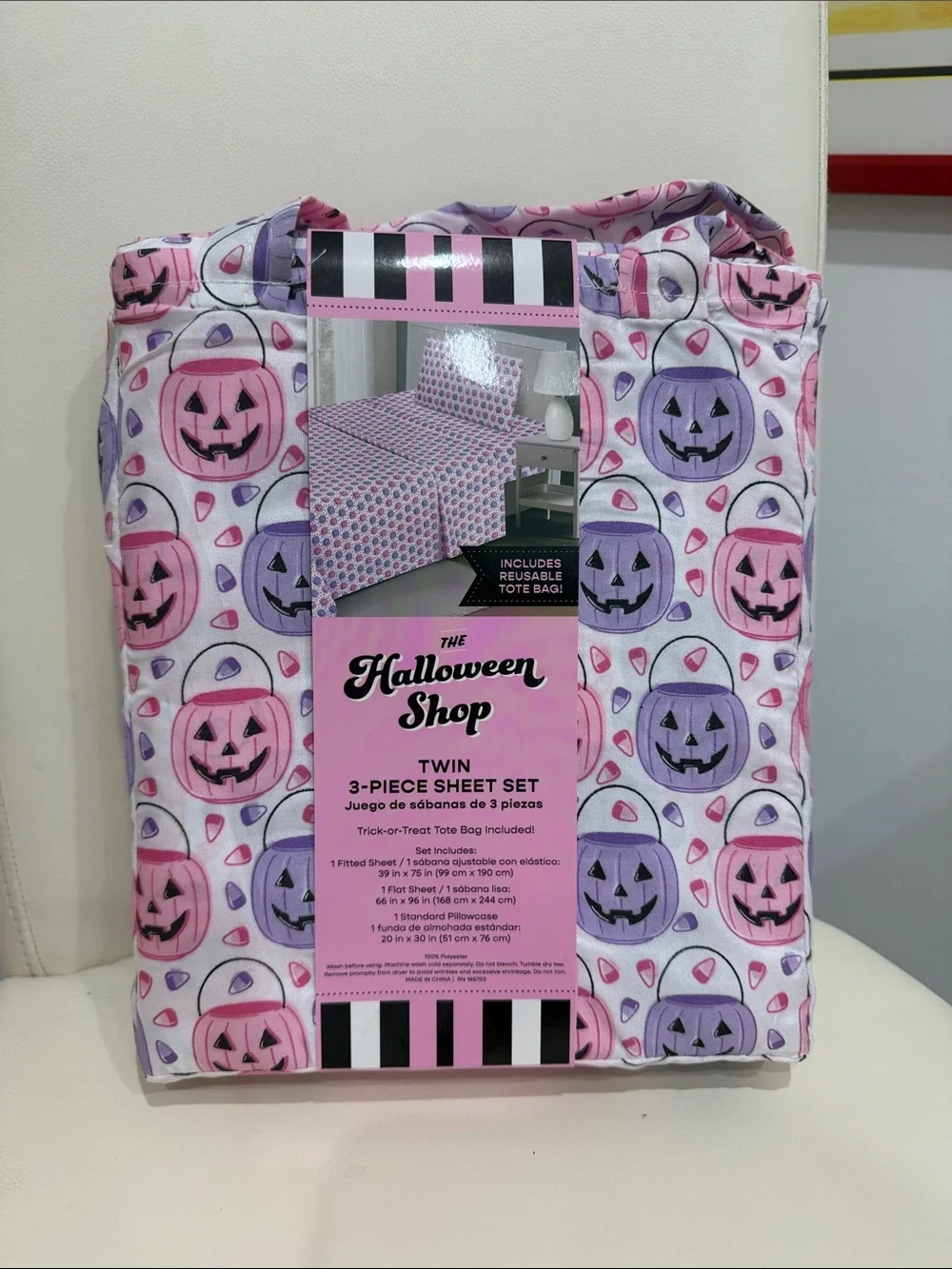 The Halloween Shop White/Pink & Purple
